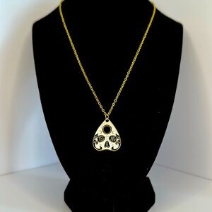 Gold Skull Planchette Necklace
